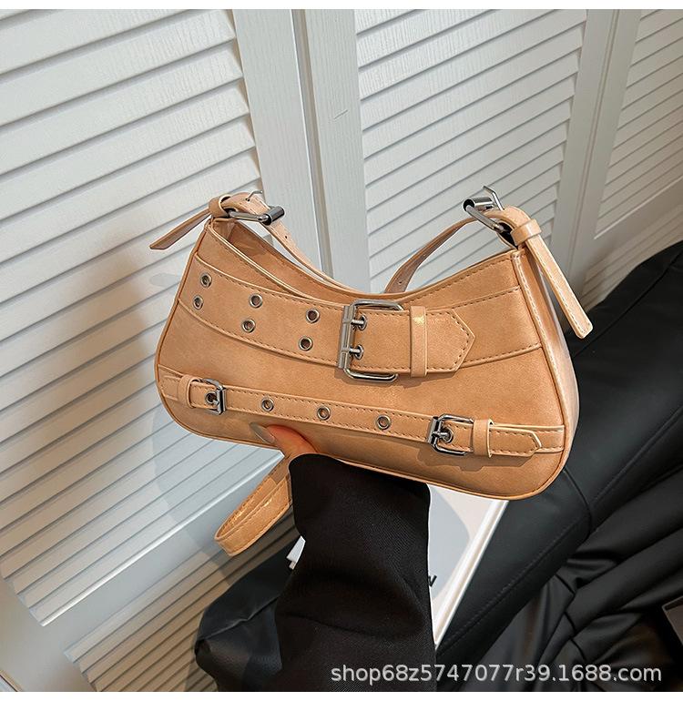 

Retro fashion Korean version armpit bag New niche trend design Locomotive bag Versatile high-end single shoulder messenger bag розовый