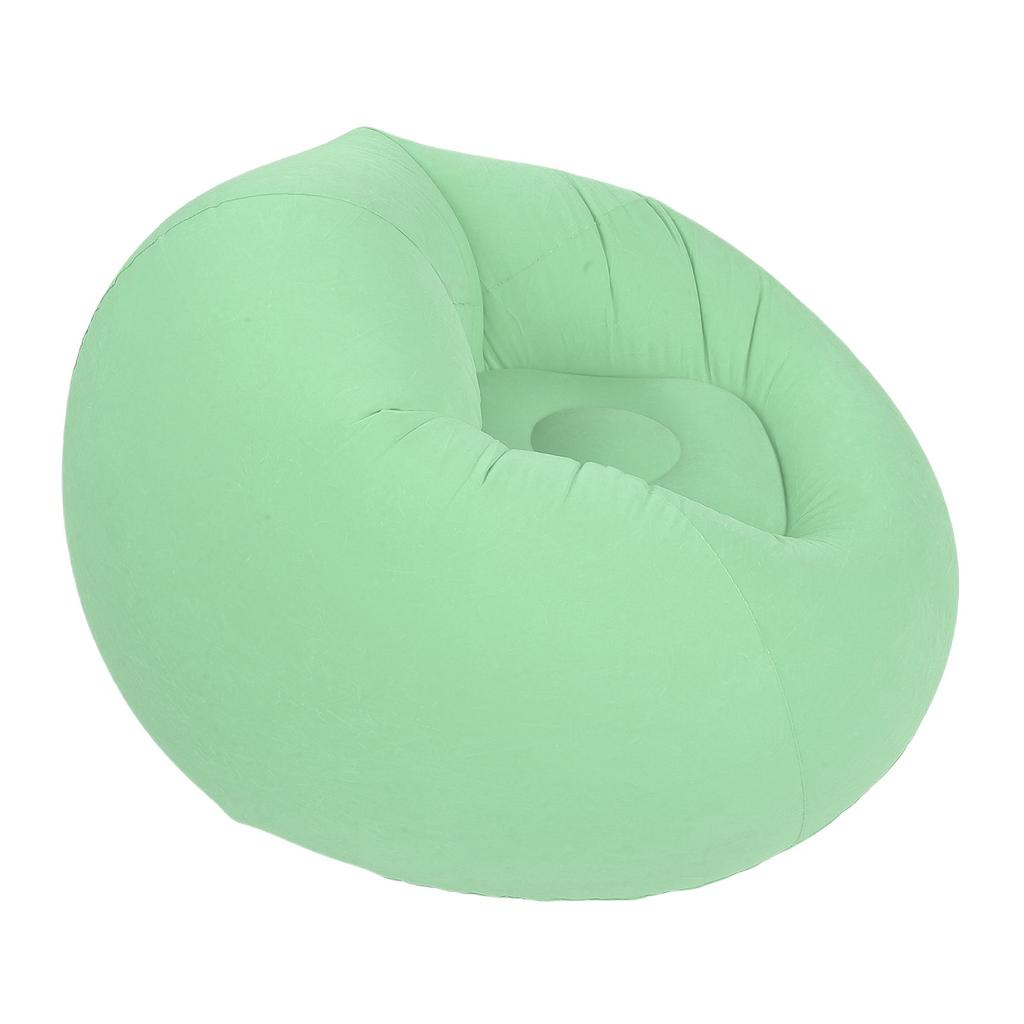 Uppblåsbar bönpåse utan bönor PVC Mjuk flockning Ergonomisk uppblåsbar loungefåtölj för vardagsrum sovrum