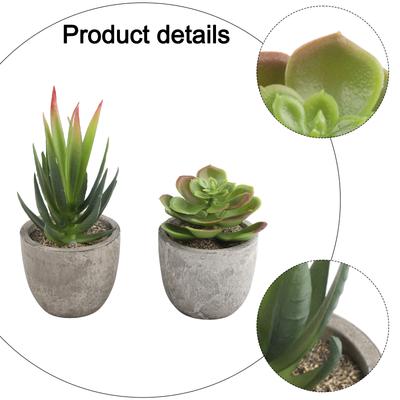 Soft PVC Material Artificial Succulents Home Decoration Potted Plants