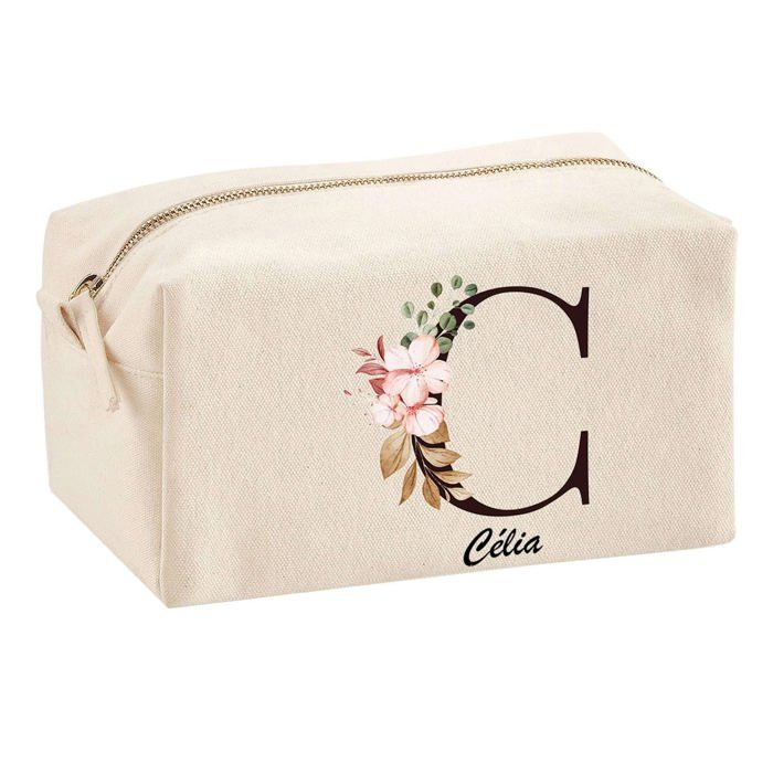 Multifunction Pouch Célia Letter Flower Birthday Christmas Gift Personalized Original Idea | School Pouch Office Supplies