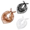 Multifunctional Lace Scarf Headwear Or Wrist Decors For Ladies Soft Polyester Headscarf Elegant Hair Accessory