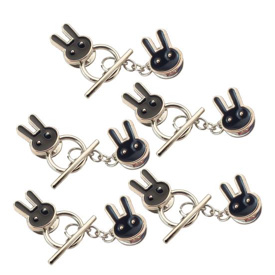 5 Pcs Chain Button Pins Cardigan Closure Fastener No Sewing Detachable Decorative Buttons for Sweaters Cardigans