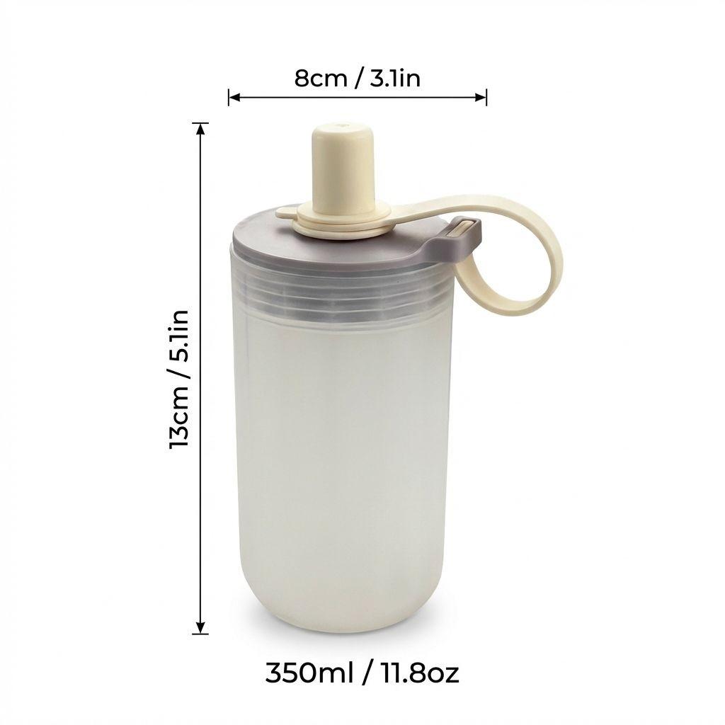 Plastic Water Bottle Tumbler For Kids Students Leak-proof Straw Water Cup Clear Portable Cold And Hot Drinking Cup With Handle