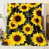 Sunshine Joy Flannel Throw Blanket Soft Sunflower Design All Season Cozy Comfort For Home Decor Gift