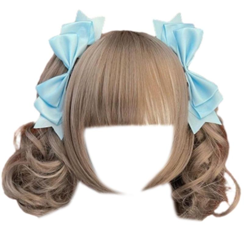 1 Paar süße Haarspange mit 3D-Schleife Haarspange Haarnadel Weiblich Dienstmädchen Cosplay Modisches und Einzigartiges Haaraccessoire
