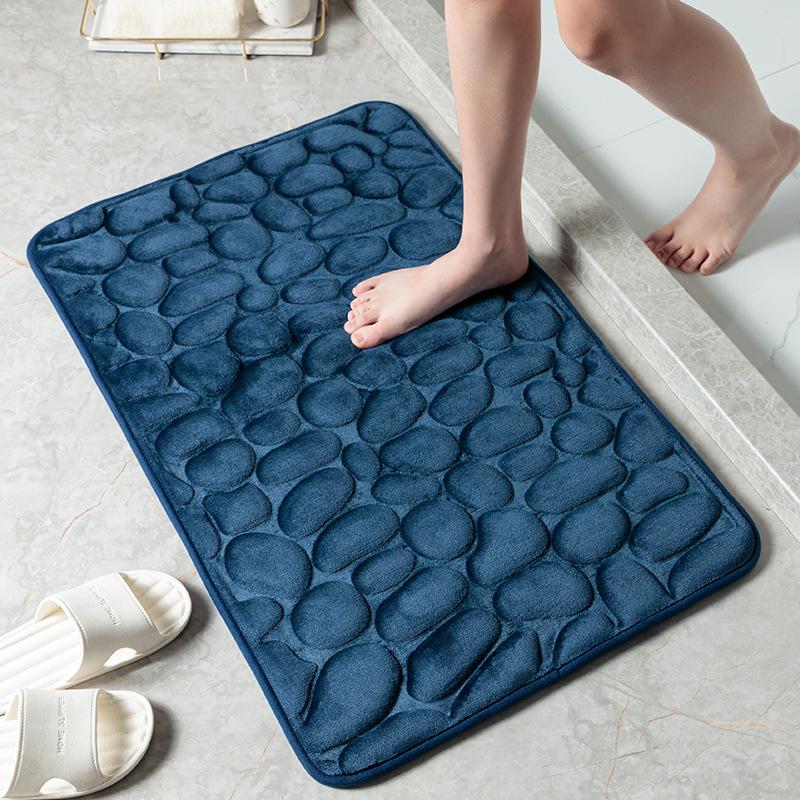 Popular Non-Slip Pebble Bathroom Mat for Toilet and Kitchen