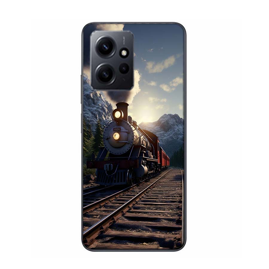 Steam Train Phone Case For Redmi Note 14 15 Pro 5G 13 12 Pro Plus 11 11T 11E 11S 10 Pro 10S 9 9S Cover Cell Clear TPU Capa Compa