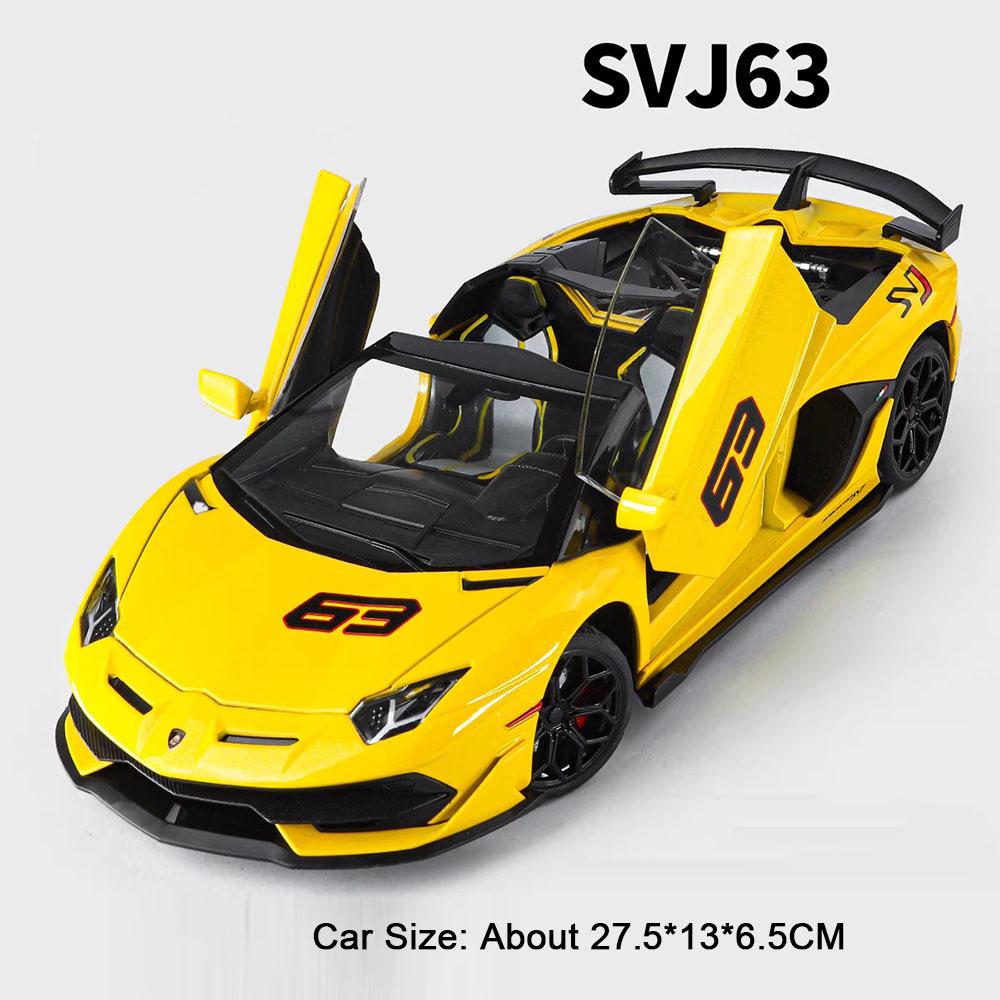 Large Scale 1:18 530Li SVJ63 Car Model Toy Doors Opened Shock Absorption Supercar Models Metal Diecast Gifts for Kids