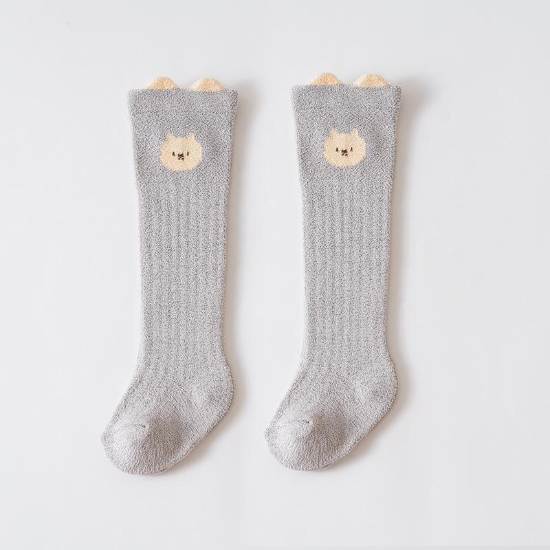 Xi Yu Jia Baby Knee-High Winter Socks - Thick, Warm, and Cute Cartoon Half-Velvet for Infants