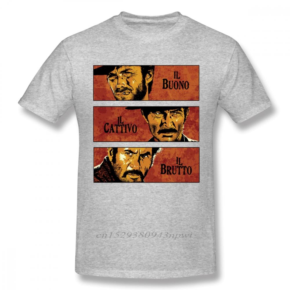 Pure Cotton Quality The Good The Bad And Ugly Graphic T Shirt For Male Il Buono Brutto Cattivo Tee Shirt Swag Unique Tshirt