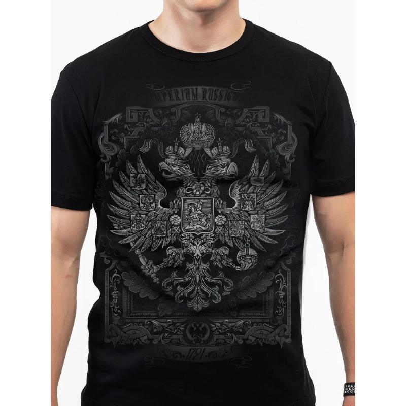 

Мужская футболка с коротким рукавом и 3D-принтом, летние футболки с круглым вырезом S чёрный