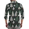 Men's Christmas Shirt Christmas Print Long Sleeve Button Shirt