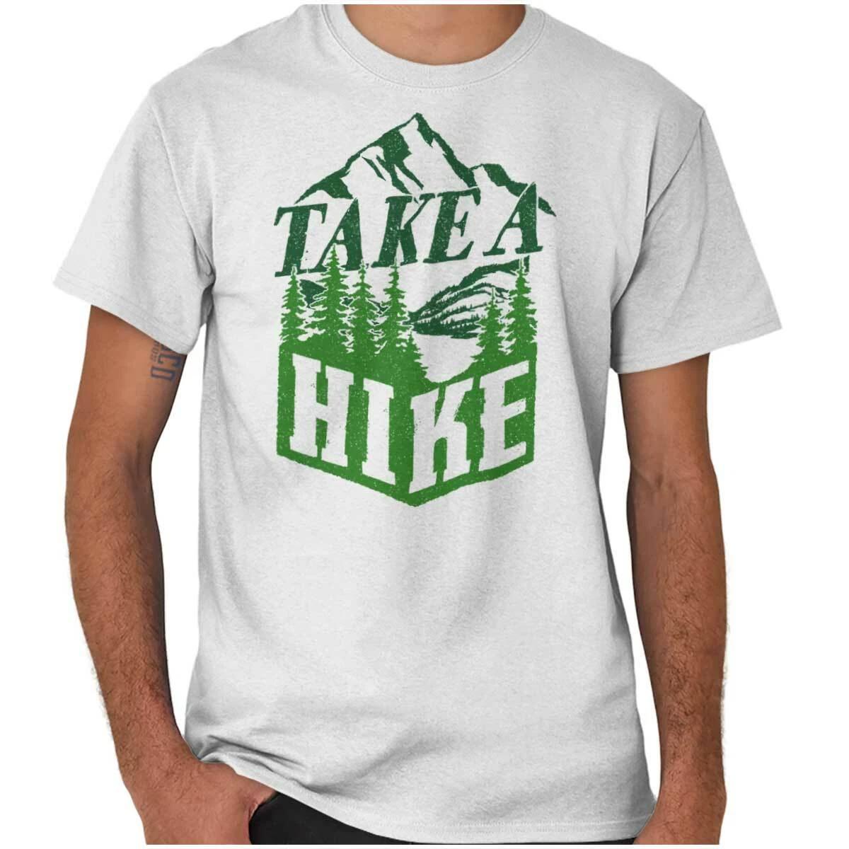 Outdoor Camping Attitude Take A Hike Joke Womens or Mens Crewneck T Shirt Tee XXL