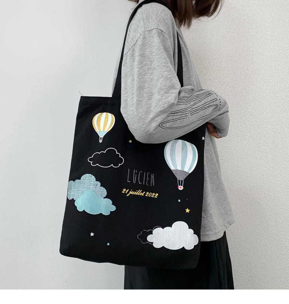 Spring/Summer Canvas Tote Bag: Japanese-Korean Style, Large Capacity, Versatile for Students and Everyday Use