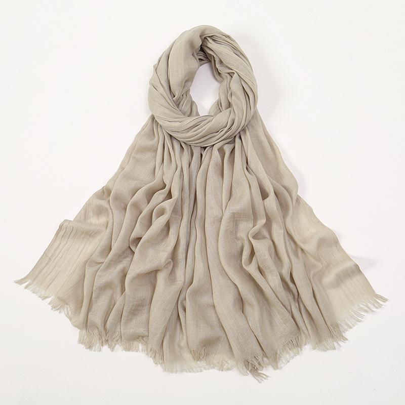 Large Size Cotton Feeling Scarf Women Plain Foulard Femme Luxury Hijab Long Bandana Evening Party Dress Shawls and Wraps