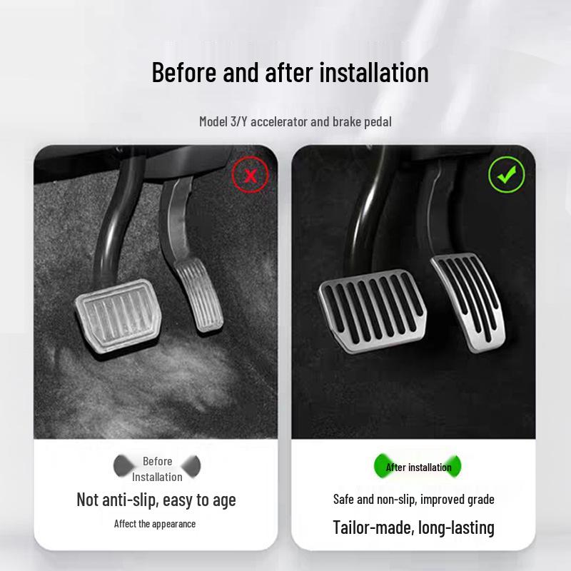 Tesla Model 3/Y Accelerator & Brake Pedal Metal Cover - Interior Accessory