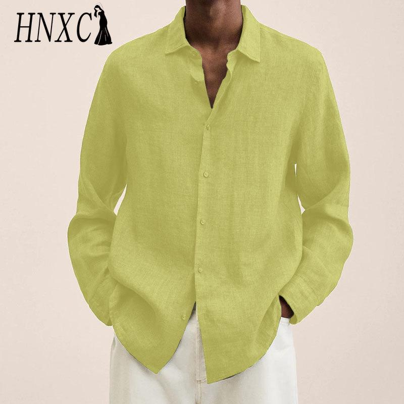 

HNXC Хлопковая футболка с длинным рукавом Мужская модная свободная рубашка с принтом Сострадательная XXXXXL жёлтый