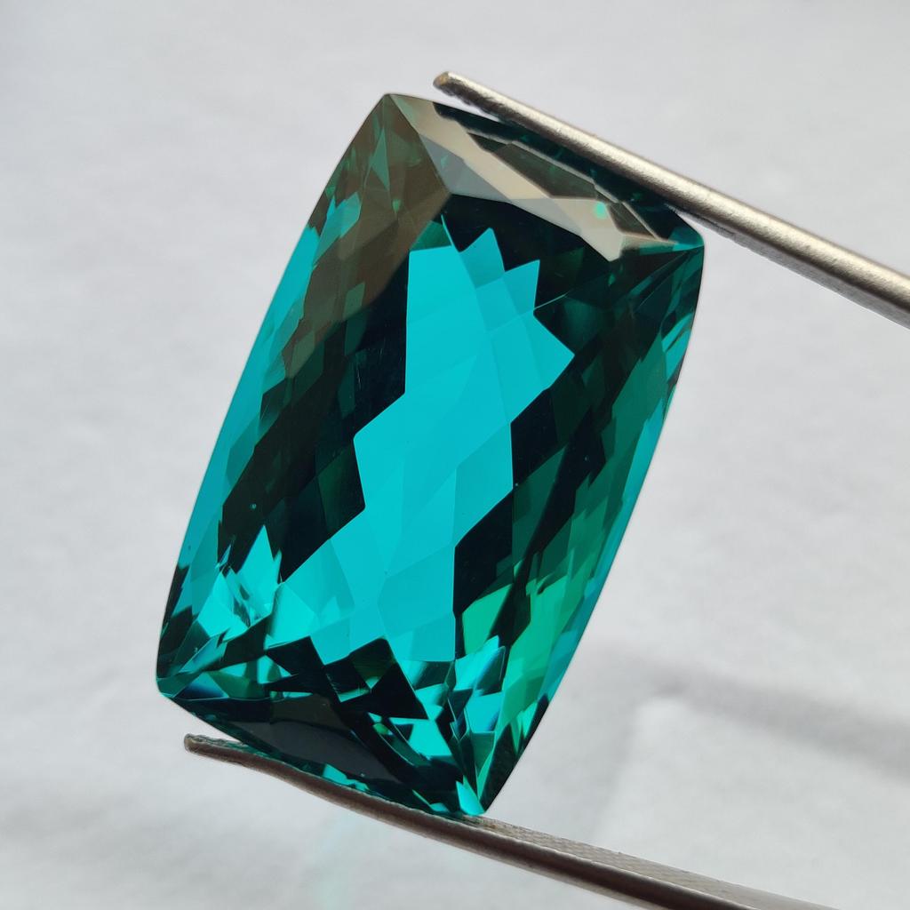 Rectangular Cut Natural Glass Stone, Loose Stone, 37.90 Carat, 26x16x14 Size Stone.