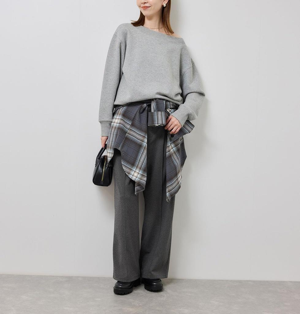 ROPE PICNIC Jersey Gray Size S Wide-leg Pants, (07),