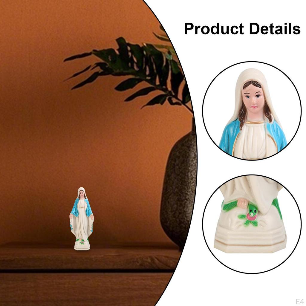 Mary Statue Resin Elegant Hand Painted Target Gift Lourdes Decoration