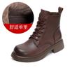 First layer cowhide Martin boots women's autumn and winter new British retro leather thick-soled commuter short boots single leather boots