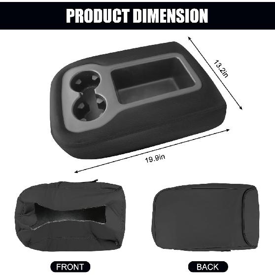 Jump Seat Armrest Cover Compatible with Chevy Silverado GMC Sierra Tahoe Avalanche Suburban Yukon Yukon XL 2007 2008 2009 2010 2011 2012 2013 2014