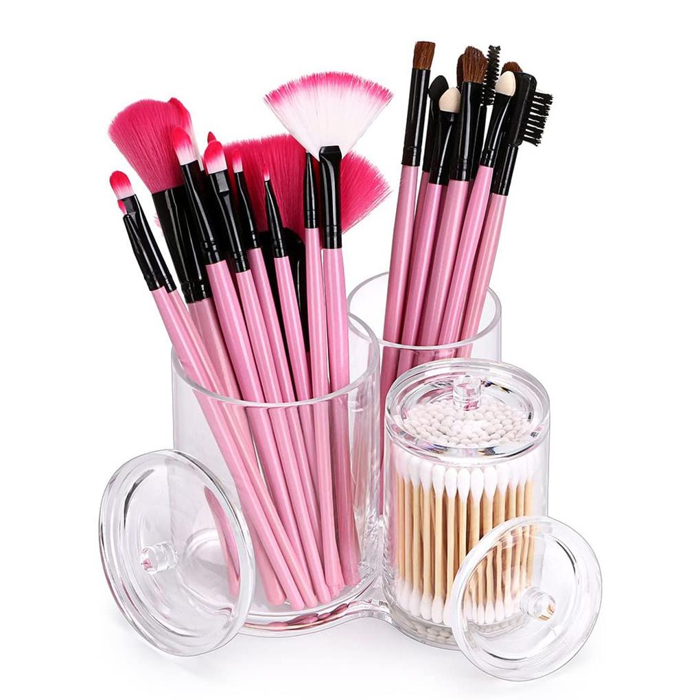 Cosmetics Organizer Container For Cotton Pads Cosmetic Makeup Organizer Jewelry Crystal Storage Box