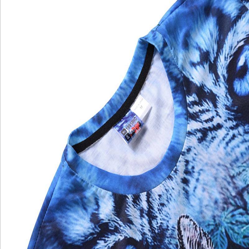 Versatile Short Sleeves Tiger Design T-shirt In Soft Cotton For All Seasons And Occasions