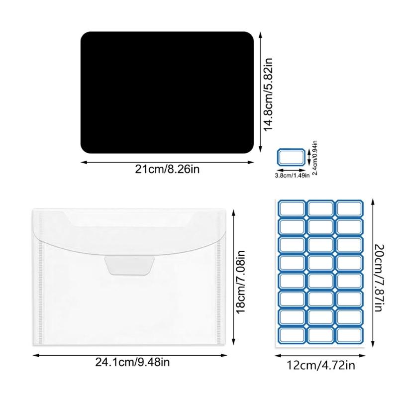 Rubber Magnetic Sheets and Clear Cutting Die Storage Bag Set for Scrapbooking Card Making Supplies Includes Sticker