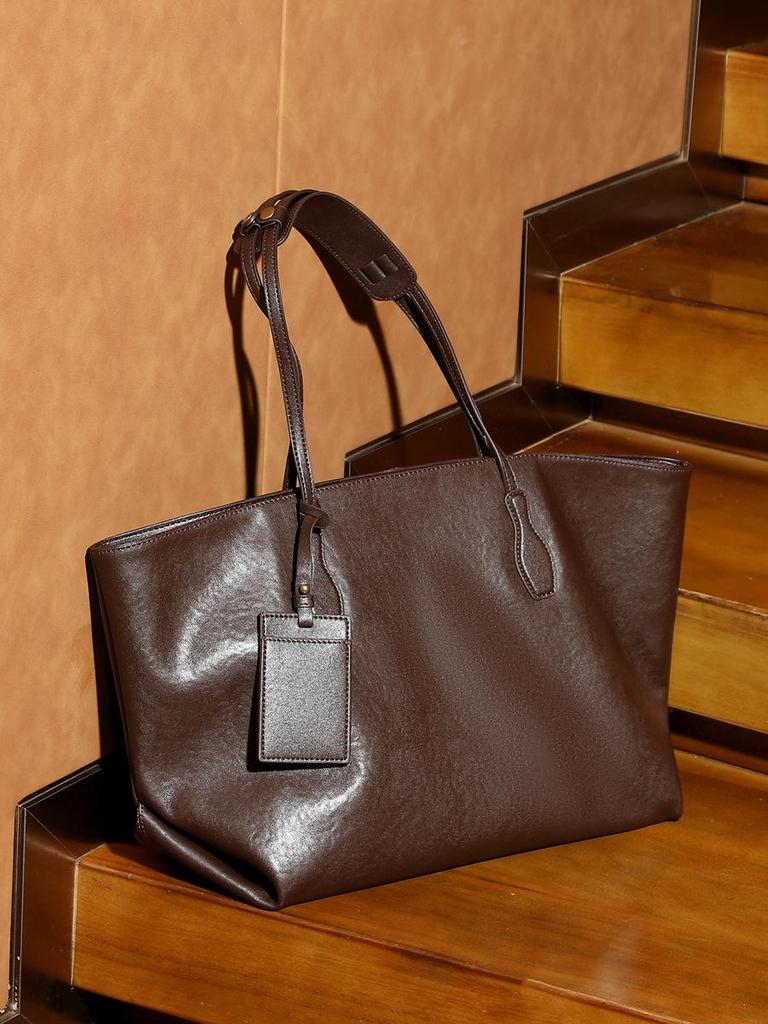 2026 Luxury Woman Shoulder Bag Soft Leather Large Capacity Square Fashion Tote Bag Korean Fashionable Handbag Shopping Underarm Bags