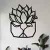 1pc Rust Resistant Succulent Metal Wall Art Garden Fence Sculpture Housewarming Gift Living Room Plant Decor