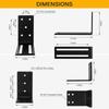 Carbon Steel Drop Open Bar Holder U Shape Heavy Duty Door Security Bracket Corrosion Resistant Rust Resistant Door Support Barn
