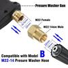 Pressure Washer Coupler M22 14/15mm Male Thread To M22 Female Brass Fitting Hose To Hose Connection Metric Pipe To Gun Adapter