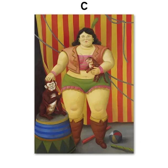 Fernando Botero Femei Dansând Circ Artă de Perete Pictură pe Pânză Postere și Imprimeuri Nordice Imagini de Perete pentru Decorarea Camerei de Zi