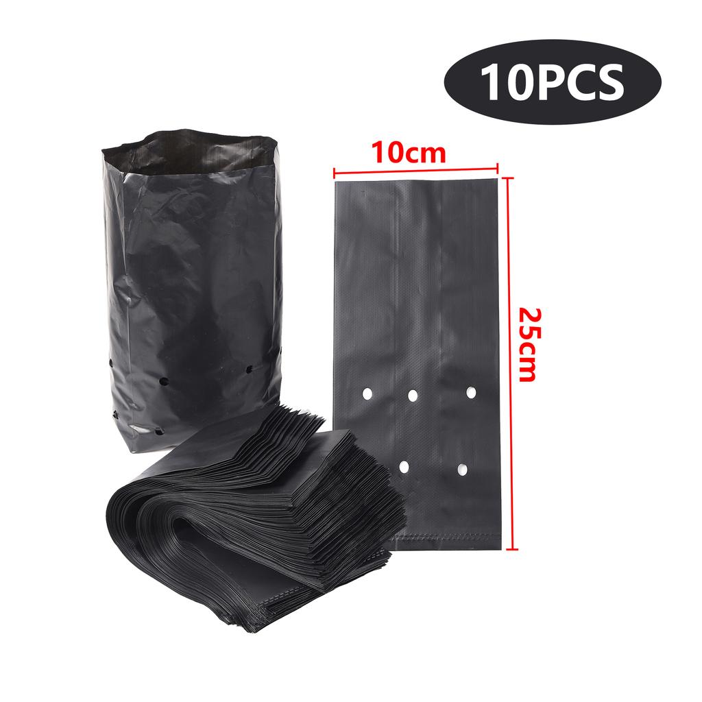 20pcs Thickened Plant Pe Seedling Bag Seedling Bag Green Garden With Ventilation Holes Fruit Tree Plant Bonsai Planting Bag