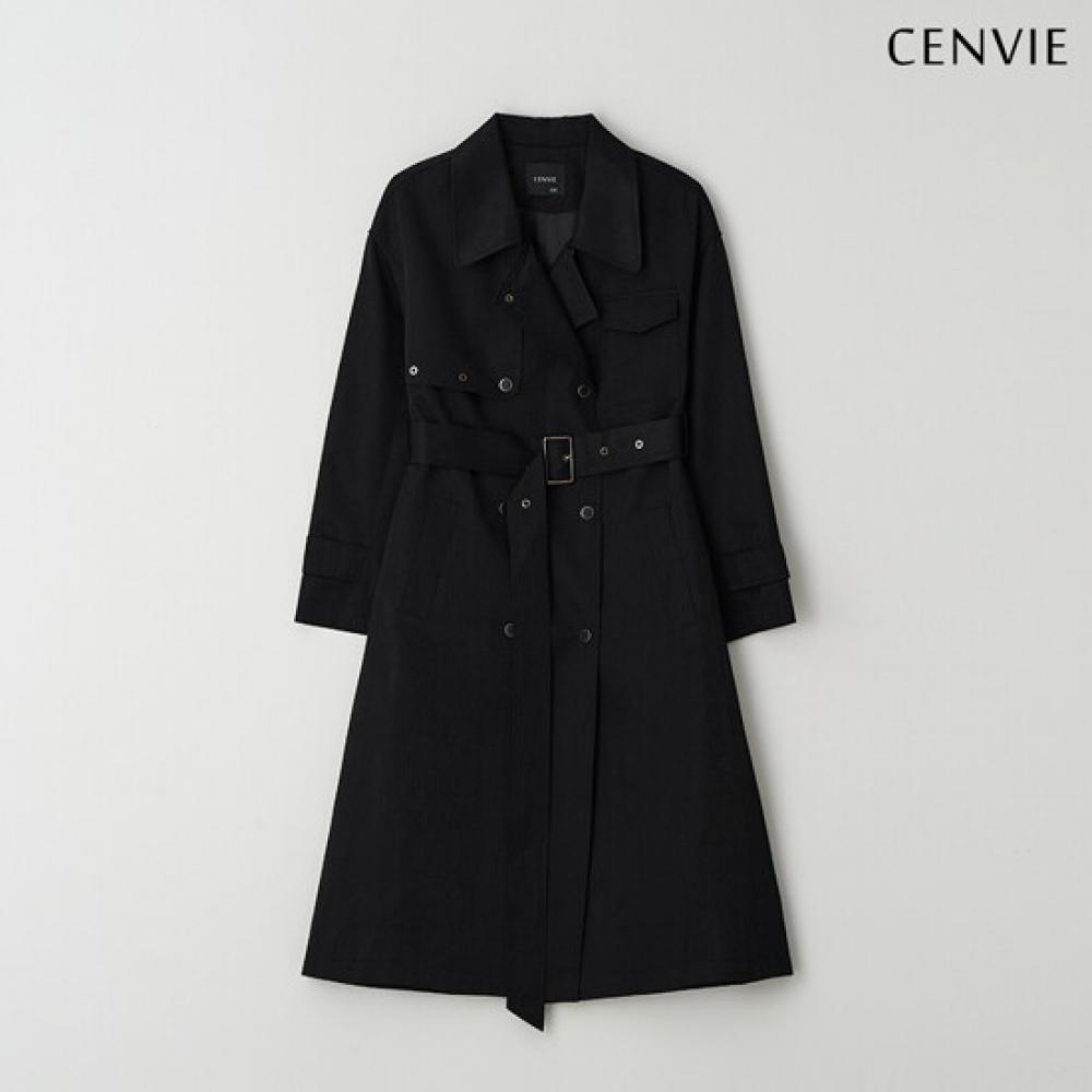 Senbi Milan Button Trench Coat 3 Color