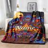 Option for a Killer Clowns from Outer Space Blanket, Featuring a Colorful Design of Circus Tents And Clown Faces, Made from Machine Washable Flannel,