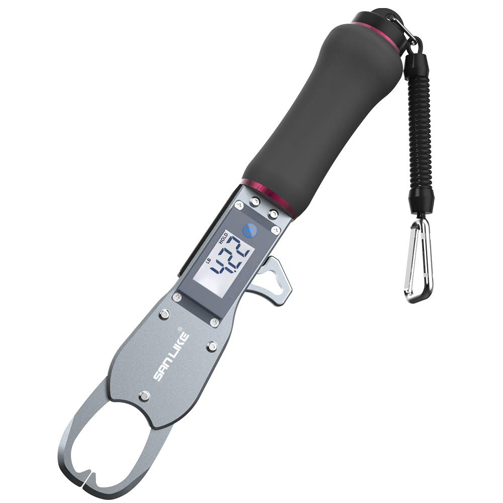SANLIKE Digital Fish Grip, Digital Weighing Scale Fishing Gripper, Suitable for Large Fish, Max 25kg