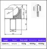 Precision Straight Tube Cylindrical Solid Bearing KSM12-FL Heavy Duty Ball Caster with Rod