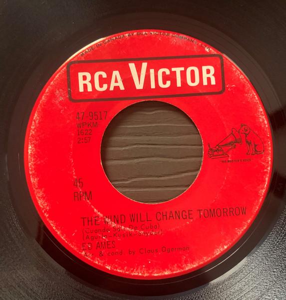 

7-дюймовая пластинка ED AMES The Wind Will Change Tomorrow Cuan 479517 RCA VICTOR Канада Джаз Б/у