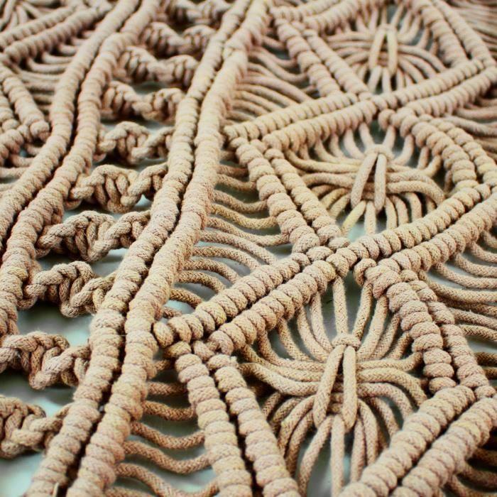 Weaving / Macrame Wall Hanging - 45 X 50 Cm - Nude Pink