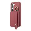 For Samsung Galaxy S23 & S23 Plus Case PU Leather Wallet Bag Grip Strap Holder Shoulder Long Crossbody Lanyard Ring Clasp Cover