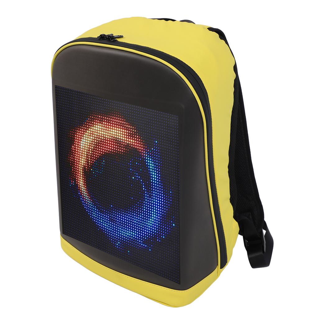 LED Rucksack 64x64 Px Foto-Icons Farb-Anzeigebildschirm Tragbar 16 Zoll mit USB-Anschluss für Motorrad