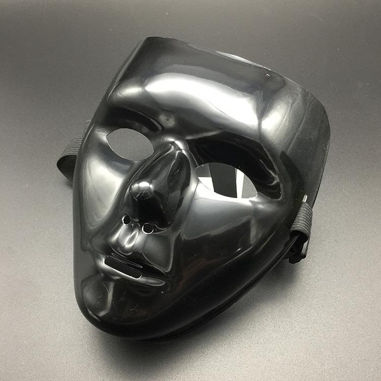 

Halloween Props Mask Dance Performance Tiktok Full Face Mask Hand-painted White Hip-hop Men s Adult Eye Mask Plastic DIY Fear