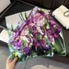 New 100% Natural Real Silk Scarf Fashion Women Summer Beach Small 53*53cm Neck Scarves Shawl Bandana Hijab Pashmina Poncho 2026