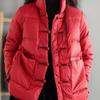 Retro Literary and Artistic Plate Buckle Stand-up Collar Winter Down Padded Jacket Women's Loose Thickened All-match Warm Bread Jacket Padded Jacket