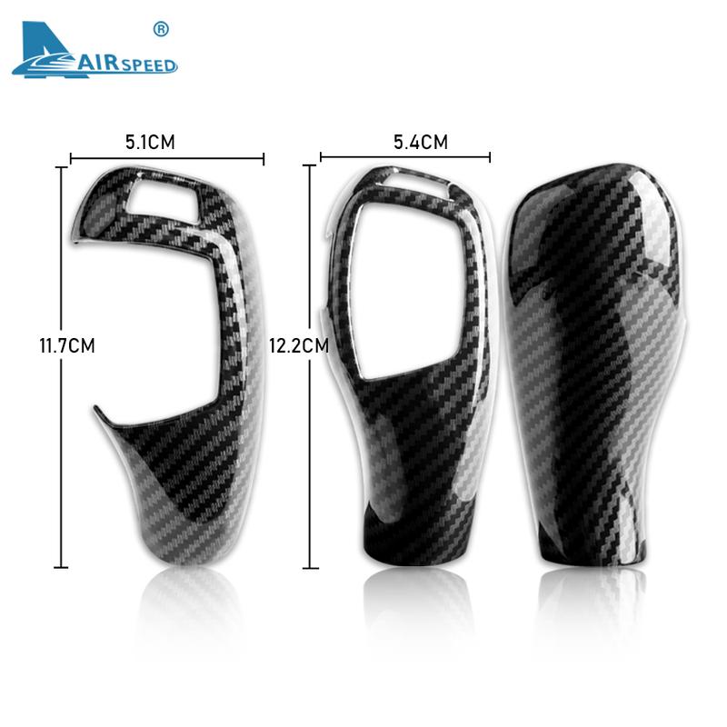 Car Gear Shift Handle Cover For BMW F20 F21 F22 F23 F30 F34 F10 F11 F07 F18 F25 F26 F15 F16 F01 Carbon Fiber Texture Accessories