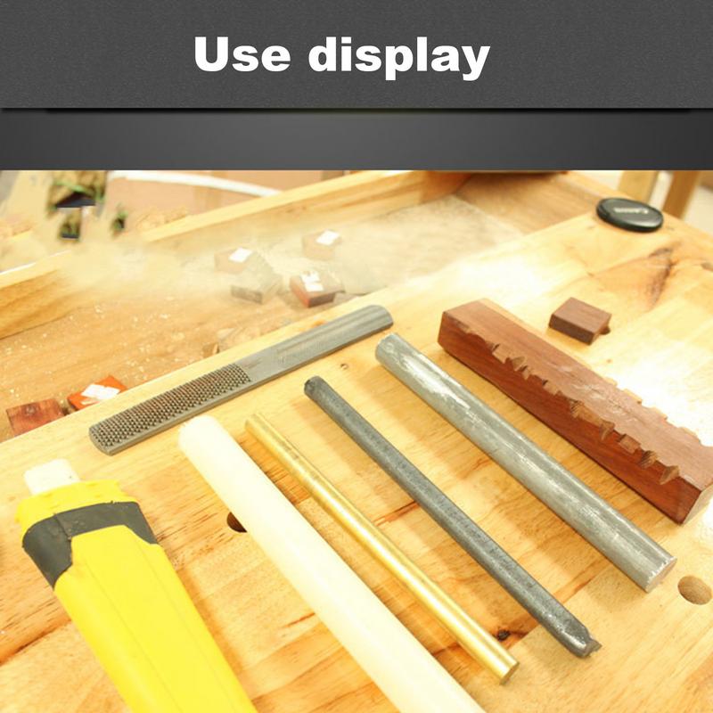 Woodworking File 4-in-1 Small Wood Files Multifunctional Ergonomic Handle Steel Fine Serrated Metal Working Files Wood Crafts