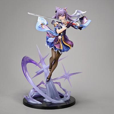 Anime Figure 25cm Keqing PVC Action Figure Model Sculpture Kids Toy Gift