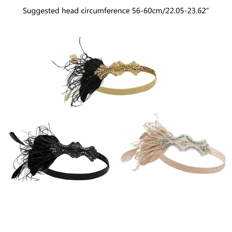 Federn Stirnbänder Damen Pailletten Haarbänder Kopfschmuck Festival Kopfbedeckung Requisiten